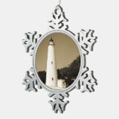 Ocracoke vuurtoren tin sneeuwvlok ornament (Rechts)