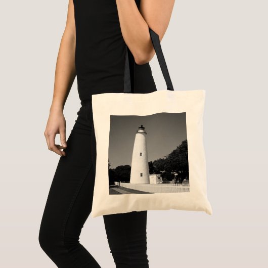 Ocracoke vuurtoren tote bag (Voorkant (product))