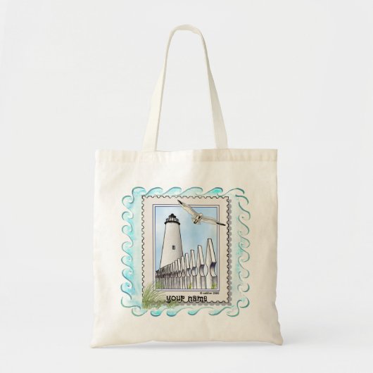 Ocracoke vuurtoren tote bag (Voorkant)