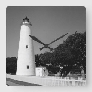 Ocracoke vuurtoren vierkante klok