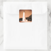 Ocracoke vuurtoren vierkante sticker (Tas)