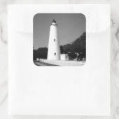 Ocracoke vuurtoren vierkante sticker (Tas)