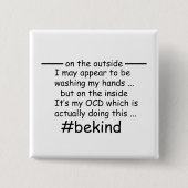 OCS - Bewustzijn van obsessieve-compulsieve stoorn Vierkante Button 5,1 Cm (Voorkant)