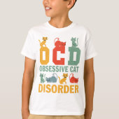 OCS obsessieve kattenaandoening Schattigee kat T-shirt (Voorkant)