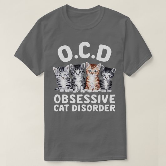 OCS obsessieve-kattenstoornis T-shirt (Design voorkant)