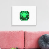Octagon Emerald Canvas Afdruk (Insitu (Woonkamer))