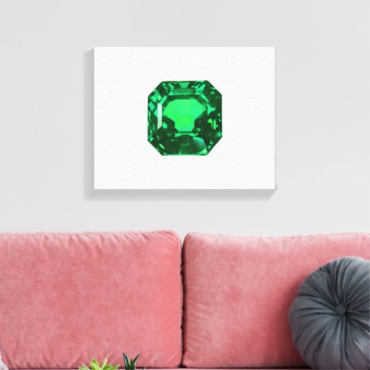 Octagon Emerald Canvas Afdruk (Insitu (Woonkamer))