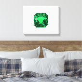 Octagon Emerald Canvas Afdruk (Insitu (Slaapkamer))