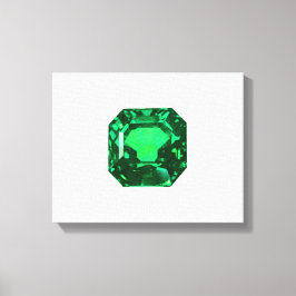 Octagon Emerald Canvas Afdruk