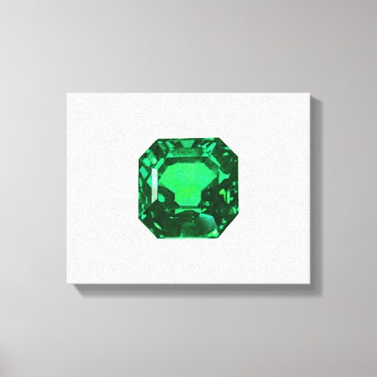 Octagon Emerald Canvas Afdruk (Voorkant)
