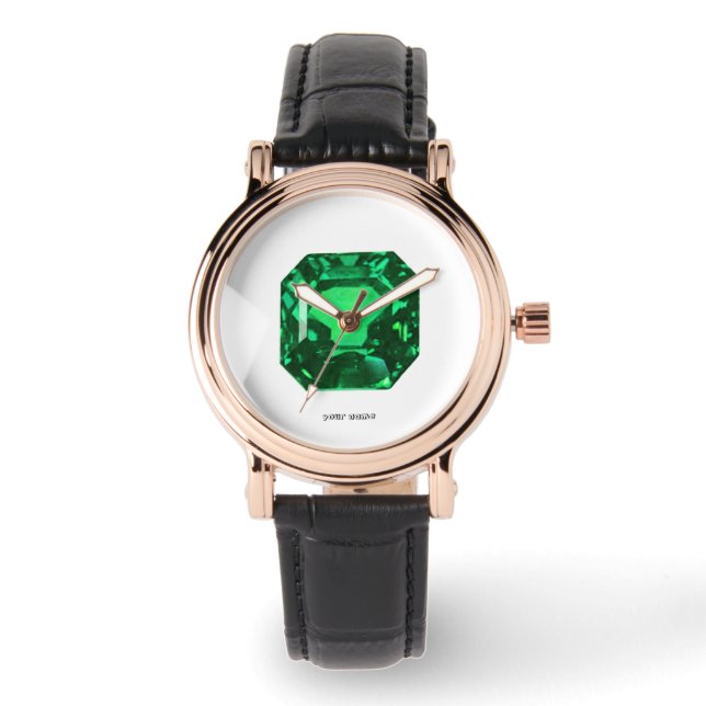 Octagon Emerald Horloge (Voorkant)