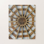 Octagon of Wood and White Architecture Detail Legpuzzel (Verticaal)