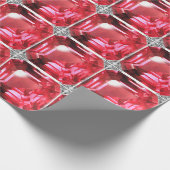 Octagon shaped Ruby Gemstone July Birthstone Red Cadeaupapier (Hoek)