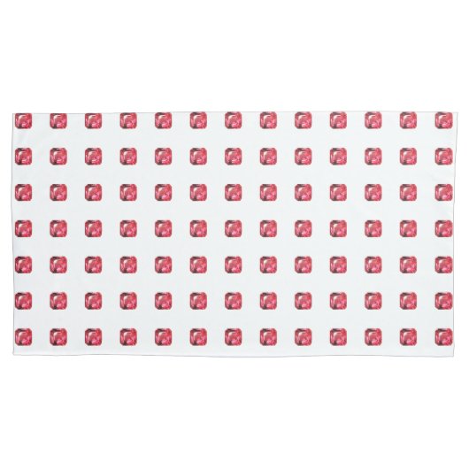 Octagon shaped Ruby Gemstone July Birthstone Red Kussensloop (Voorkant-Links)