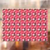 Octagon shaped Ruby Gemstone July Birthstone Red Raamsticker (Vel 2)