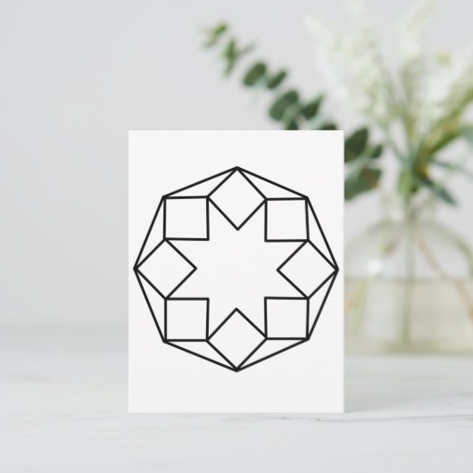 Octagon Square Briefkaart (Staand voorkant)