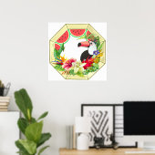 Octagon Toucan Wall Art van het gasthuis Poster (Thuiskantoor)
