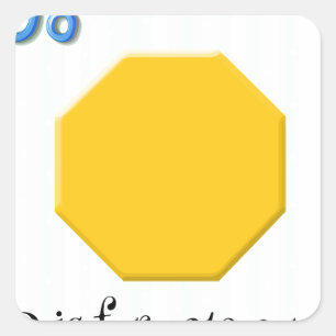 Octagon Vierkante Sticker