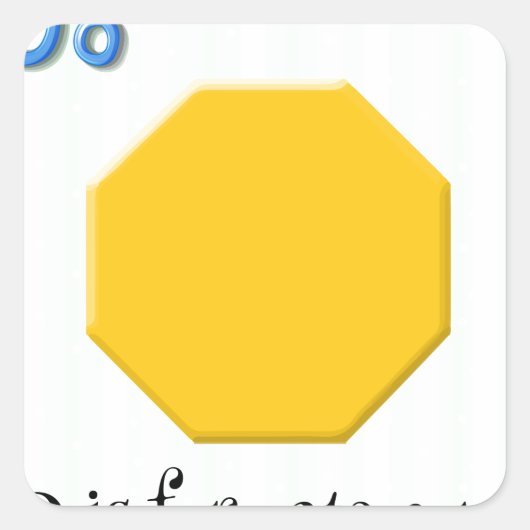 Octagon Vierkante Sticker (Voorkant)