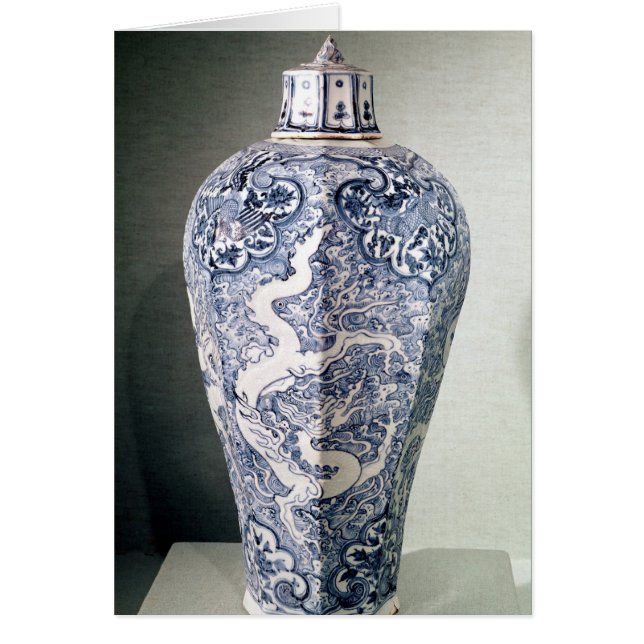 Octagonaal 'Mei-P'ing'-vaas met wit (Voorkant)