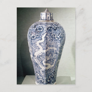 Octagonaal 'Mei-P'ing'-vaas met wit Briefkaart