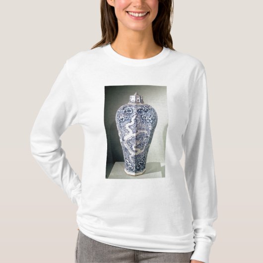 Octagonaal 'Mei-P'ing'-vaas met wit T-shirt (Voorkant)