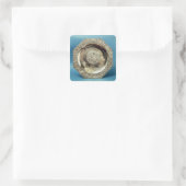 Octagonal Dish uit Kaiseraugst, Roman Vierkante Sticker (Tas)