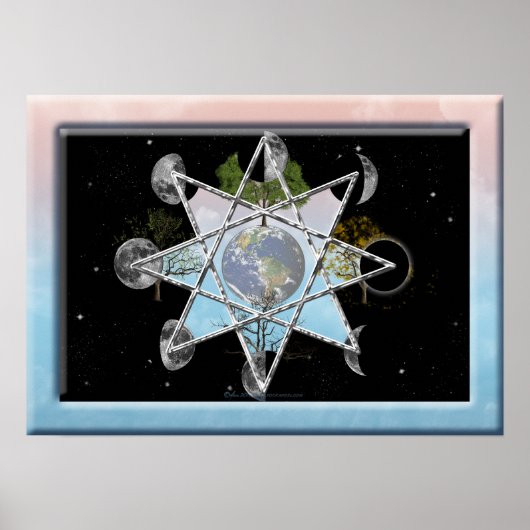 Octagram afdrukken poster (Voorkant)