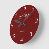 Octale klok leef je leven in basis 8 rood (Hoek)