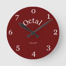 Octale klok leef je leven in basis 8 rood