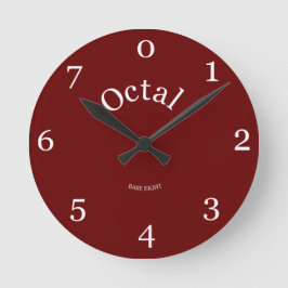 Octale klok leef je leven in basis 8 rood