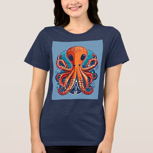 Octane Octopus Rally Team – Officieel Embleem Tri-Blend Shirt (Voorkant)