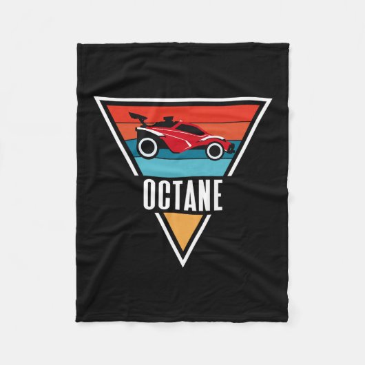 Octane Rocket Soccer Retro Sunset Distressed Graph Fleece Deken (Voorkant)