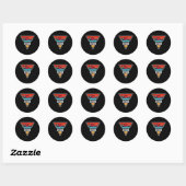 Octane Rocket Voetbal Retro Zonsondergang Vervuild Ronde Sticker (Vel)