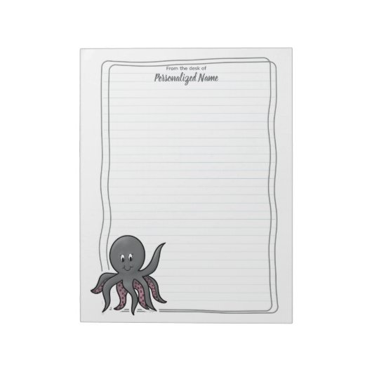 Octavia Octopus Lined Notitieblok (Linkerzijde)