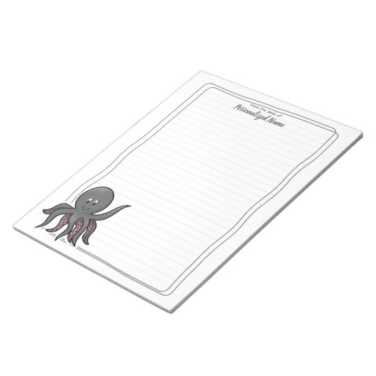 Octavia Octopus Lined Notitieblok (Schuin)