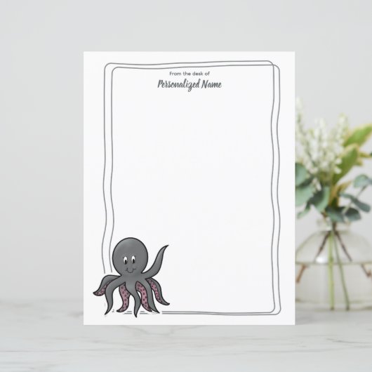 Octavia Octopus Unlined Paper Sheets (Staand voorkant)