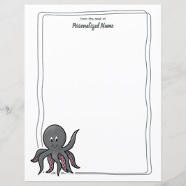 Octavia Octopus Unlined Paper Sheets