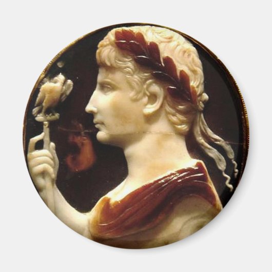 Octavian Augustus Roman keperor Cameo Lothar Cross Magneet (Voorkant)