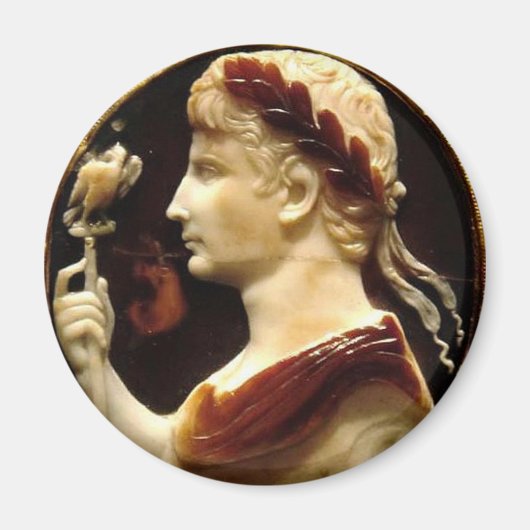 Octavianus Augustus Romeinse Keizer Cameo Lothariu Magneet (Voorkant)