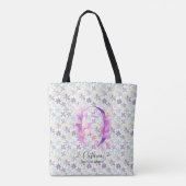 Octavia's Elegante Bloem Monogram Bloom Ontwerp -  Tote Bag (Achterkant)