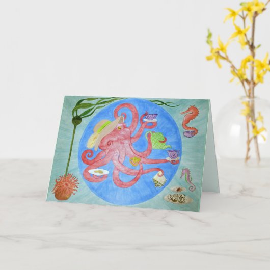 OcTEApus dankt u voor het zijn TEArriffic Kaart (Gele Bloem)