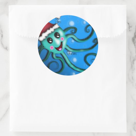 Octo Claus, label cadeau (Tas)