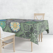 Octo helderder arabesk Moorse steen groen Tafelkleed