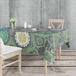 Octo helderder arabesk Moorse steen groen Tafelkleed
