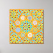 Octo helderder arabesk Moorse tangerine stijl Canvas Afdruk (Voorkant)