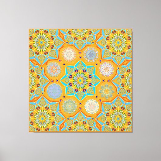 Octo helderder arabesk Moorse tangerine stijl Canvas Afdruk (Voorkant)