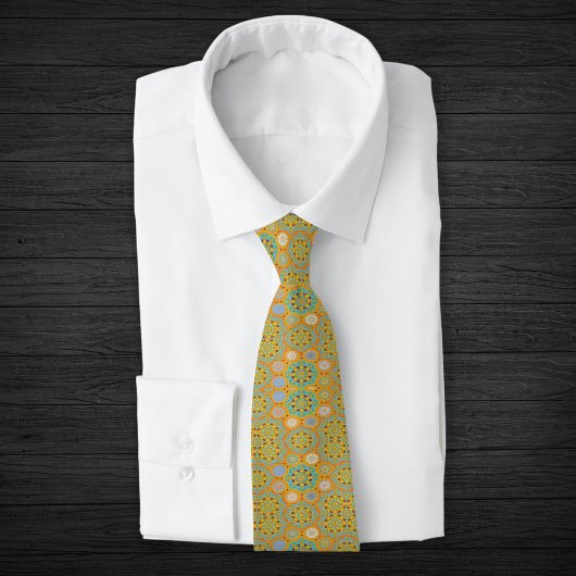 Octo helderder arabesk Moorse tangerine stijl Stropdas