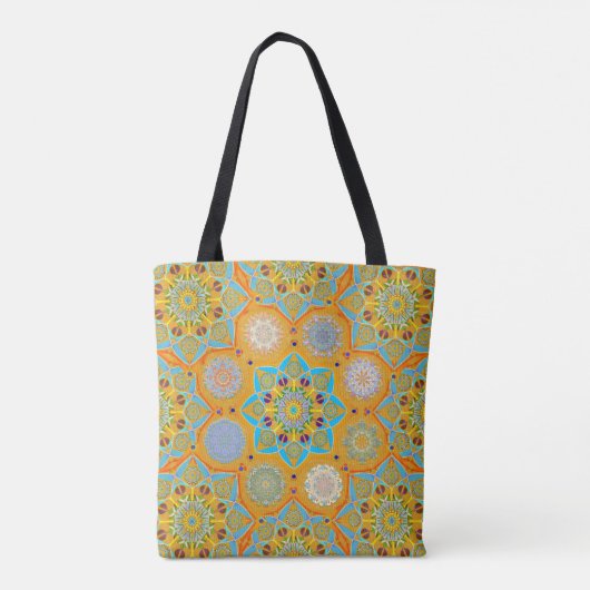 Octo helderder arabesk Moorse tangerine stijl Tote Bag (Achterkant)