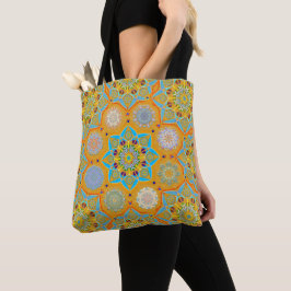 Octo helderder arabesk Moorse tangerine stijl Tote Bag